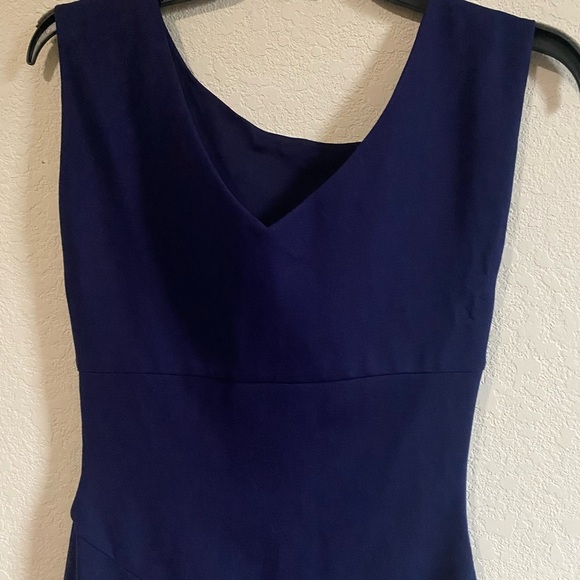 Diane von Furstenberg Jori Ruched Sheath Navy Blue Office Siren Feminine Dress 4 - Picture 9 of 14